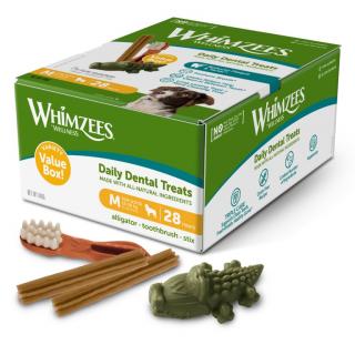 WHIMZEES Mix box dentální pamlsky pro psy M (12-18kg) 28ks