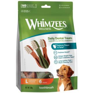 WHIMZEES Zubní kartáček dentální pamlsek pro psy L (18-27kg) 6ks