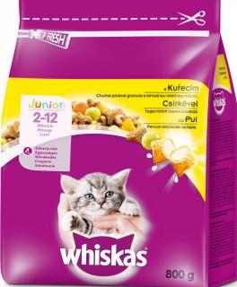 WHISKAS Junior s kuřecím masem 800 g