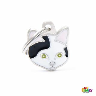 Známka Colors - černobílá kočka