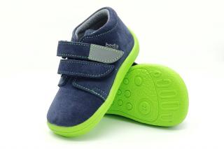 Barefoot kožené kotníkové boty BEDA MARCUS - BF 00010/W/M 22, Modrá