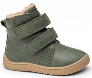 Barefoot zimní obuv Protetika DARYK KHAKI 22, Zelená