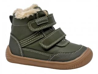Barefoot zimní obuv Protetika TYREL KHAKI 30, Zelená
