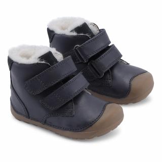 Bundgaard dětské kožené zimní boty PETIT Mid Winter BG303201DG-519 20, Tmavě modrá
