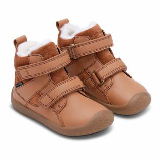 Bundgaard dětské kožené zimní boty Willie Strap TEX BG303306-245 Cognac 32, Hnědá