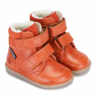 Bundgaard dětské zimní kožené boty zateplené ovčí vlnou - Rabbit Strap BG303069G-820 26, Oranžová