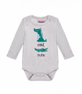 Chlapecké body s tepláčkami Winkiki Cool Dude - šedý melanž/navy 80