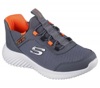Dětské boty Skechers SLIP-IN Bounder BRISK BURST Charcoal 403822L/CCOR 33, Šedá