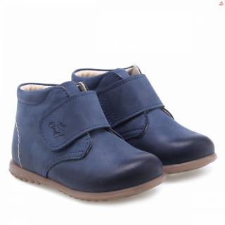Dětské celoroční kožené boty EMEL 1077D-4 Modrá 20, Modrá