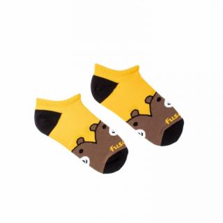 Dětské kotníkové ponožky Fusakle Méďa 23 - 26, Žlutá