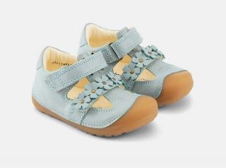 Dětské kožené sandálky Bundgaard Petit Summer Flower BG202174-617 Jeans 22, Světle modrá