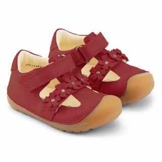 Dětské kožené sandálky Bundgaard Petit Summer Flower BG202174-734 - Red 24, Červená