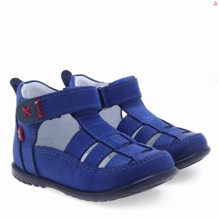 Dětské kožené sandálky EMEL E1079-15 Modrá 19, Modrá