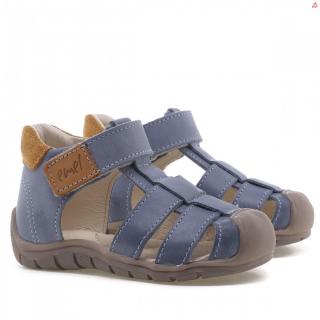 Dětské kožené sandálky EMEL E2187A-6 Modrá 19, Modrá
