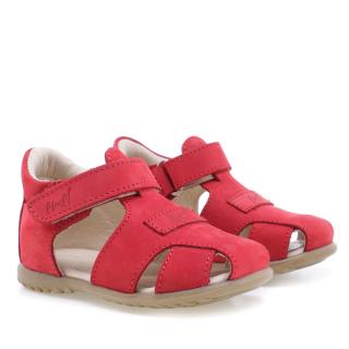 Dětské kožené sandálky EMEL E2199-16 Červená 18, Červená