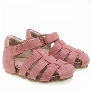 Dětské kožené sandály E2664-7 Růžová 26, Růžová