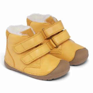 Dětské kožené zimní boty PETIT Mid Winter BG303201DG-813 18, Žlutá