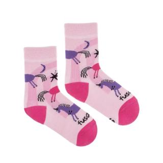 Dětské ponožky Fusakle Jednorožec růžový 31 - 34, Růžová