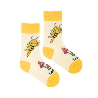 Dětské ponožky Fusakle Včelka Mája Muchomůrka 23 - 26, Žlutá