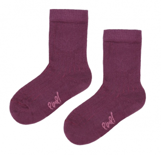 Dětské ponožky s 80% merino vlnou Emel - Fialová - ESK 100-57 19 - 22, Fialová