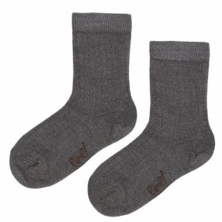 Dětské ponožky s 80% merino vlnou Emel - Šedo-hnědá - ESK 100-53 19 - 22, Šedá