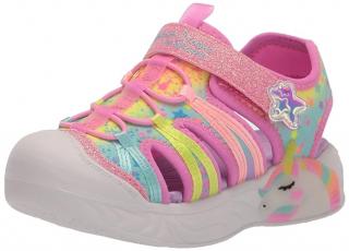 Dětské sandálky Skechers Unicorn Dreams Explorer 303102N/PKMT Svítící 26, Vícebarevné