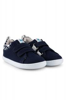 Hopfrög Kids Smart Walker Recycled Canvas Eco Navy Blue barefoot tenisky 32, Tmavě modrá