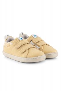 Hopfrög Kids Smart Walker Recycled Canvas Eco Yellow barefoot tenisky 32, Žlutá