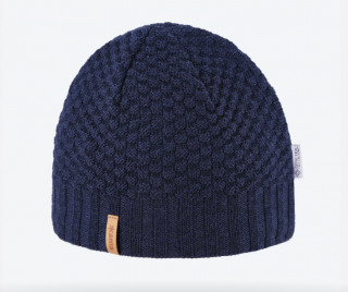 KAMA Pletená Merino čepice AW63 108 Tm. Modrá UNI (obvod hlavy 54-62 cm)