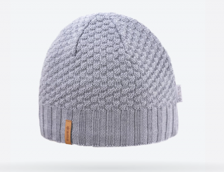 KAMA Pletená Merino čepice AW63 109 Šedá UNI (obvod hlavy 54-62 cm)