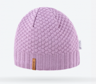 KAMA Pletená Merino čepice AW63 114 Růžová UNI (obvod hlavy 54-62 cm)