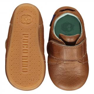 Kožené barefoot Mighty Shoes® od Podo Nido hnědá 24, Hnědá