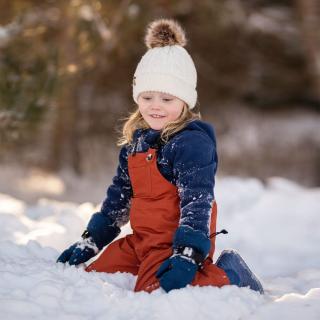 Nepromokavé kalhoty s laclem do deště a sněhu Jan & Jul Cozy-Dry Bib Pants - Terracotta 4-5 let / 104-112 cm