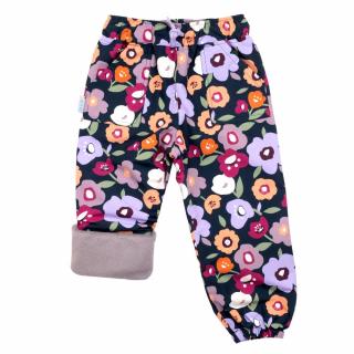 Nepromokavé zateplené kalhoty Jan & Jul - Winter Flowers 4-5 let / 104-112 cm