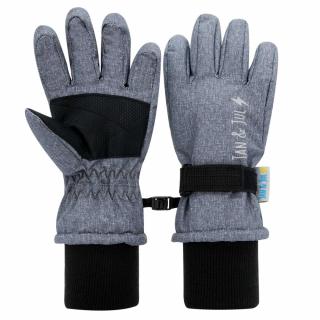 Nepromokavé zimní rukavice do sněhu Jan & Jul - Heather Grey XL (8-10 let), Šedá