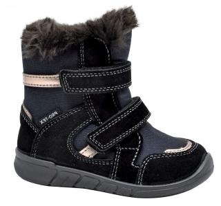 Protetika Dívčí zimní boty SELENA BLACK s PRO-TEX membránou 24, Černá