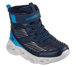Skechers kotníková zimní obuv S Lights - Twisted Brights Drovox 401651L/NVBL Modrá 29, Modrá