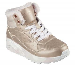 Skechers kotníková zimní obuv Uno Lite-Camo Dazzle 310485L/GDPK zlatá 33, Zlatá