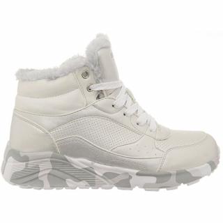 Skechers kotníková zimní obuv Uno Lite-Camo Dazzle 310485L/SLGY stříbrná 32, Šedá