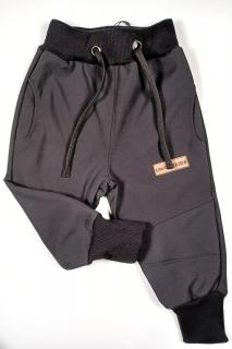 Softshellové kalhoty UNIQUE kids černé bez potisku 104, Černá