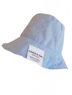 UNIQUE KIDS Bavlněný klobouk MODRÝ L, Modrá