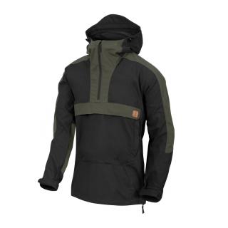 Anorak HELIKON Woodsman - BLACK / TAIGA GREEN Velikost: 3XL