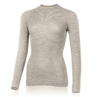 Dámské vlněné bezešvé Merino triko MATALA 160g - béžová Velikost: L/XL