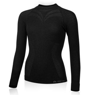 Dámské vlněné bezešvé Merino triko MATALA 160g - černé Velikost: XXL/3XL