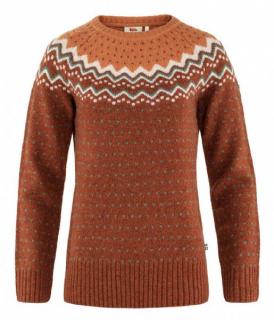 Dámský svetr Fjällräven Övik Knit Sweater W - Autumn Leaf / Desert Brown Velikost: L