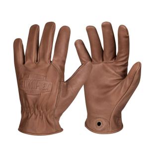 Kožené rukavice HELIKON Lumber Gloves - Brown Velikost: L