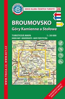Laminovaná turistická mapa - Broumovsko a Góry Kamienne, 7. vydání, 2018