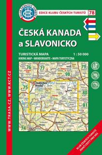 Laminovaná turistická mapa - Česká Kanada, Slavonicko, 8. vydání, 2019