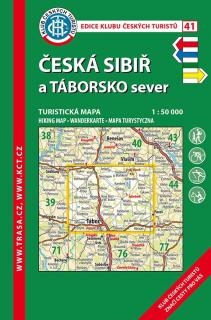 Laminovaná turistická mapa - Česká Sibiř, Táborsko, 6. vydání, 2016