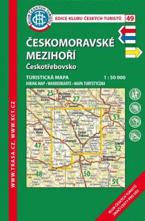 Laminovaná turistická mapa - Českomoravské mezihoří, 6. vydání, 2017